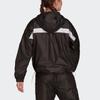 Adidas Windbreaker Jacket With Three Stripes Women Outerwear Black GT3723