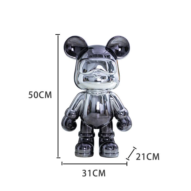 Creative BE@RBRICK TV Cabinet: Stylish Bear Floor Ornament with Piggy Bank Function, Simple Living Room Decor.