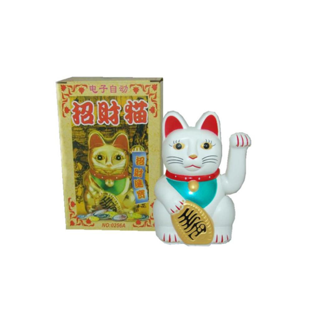 5 Zoll Glückliche Katze Begrüßung Chinesische Glückskatzen Statue Winkende Hand Zuwinkende Glückskatze Figuren Für Haushalt DIY Dekoration