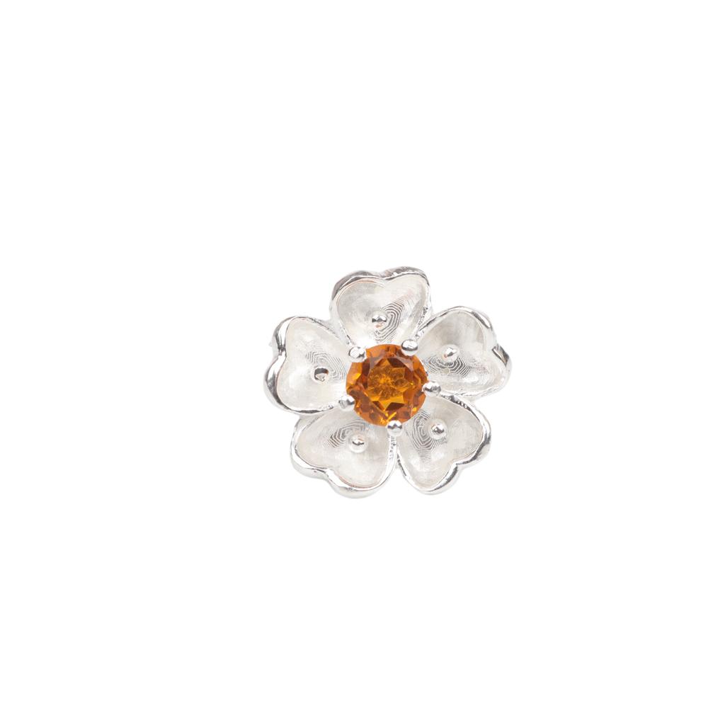 Natural Citrine Gemstone 925 Sterling Silver Boho Jewelry Statement Women's Ring CZR-1-2