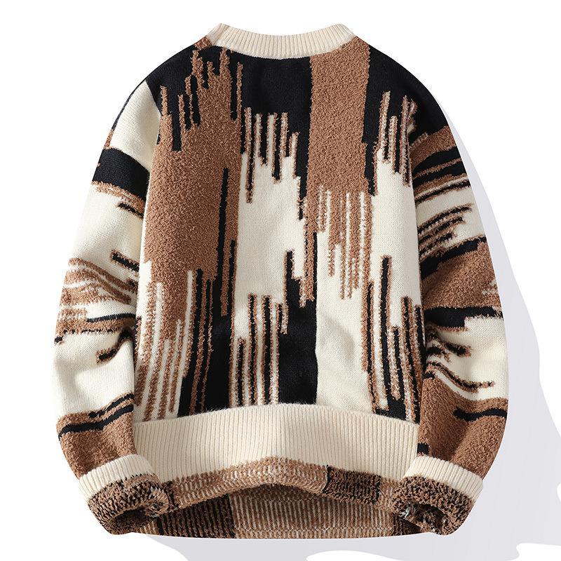 

Мужской свитер Осень и Зима Новый Модный Утолщенный Внутренний Базовый Свитер для Молодых Студентов Теплая Нить Одежда 4XL