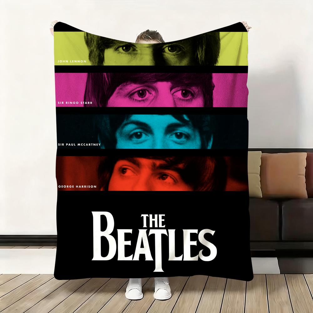 1pc Band The B-Beatles Cool Throw Flannel Fluffy Soft Blanket Warm Skin-Friendly Throw for Sofa Bed Office Nap Winter