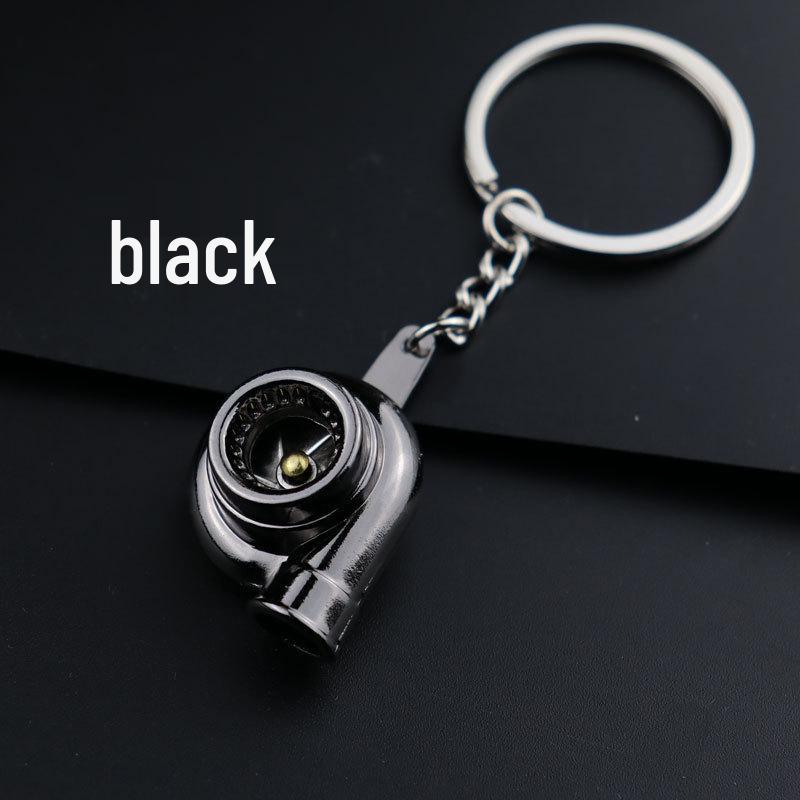 Porte-clés de voiture créatif avec levier de vitesse de turbine, moyeu de roue, disque de frein et pendentif amortisseur
