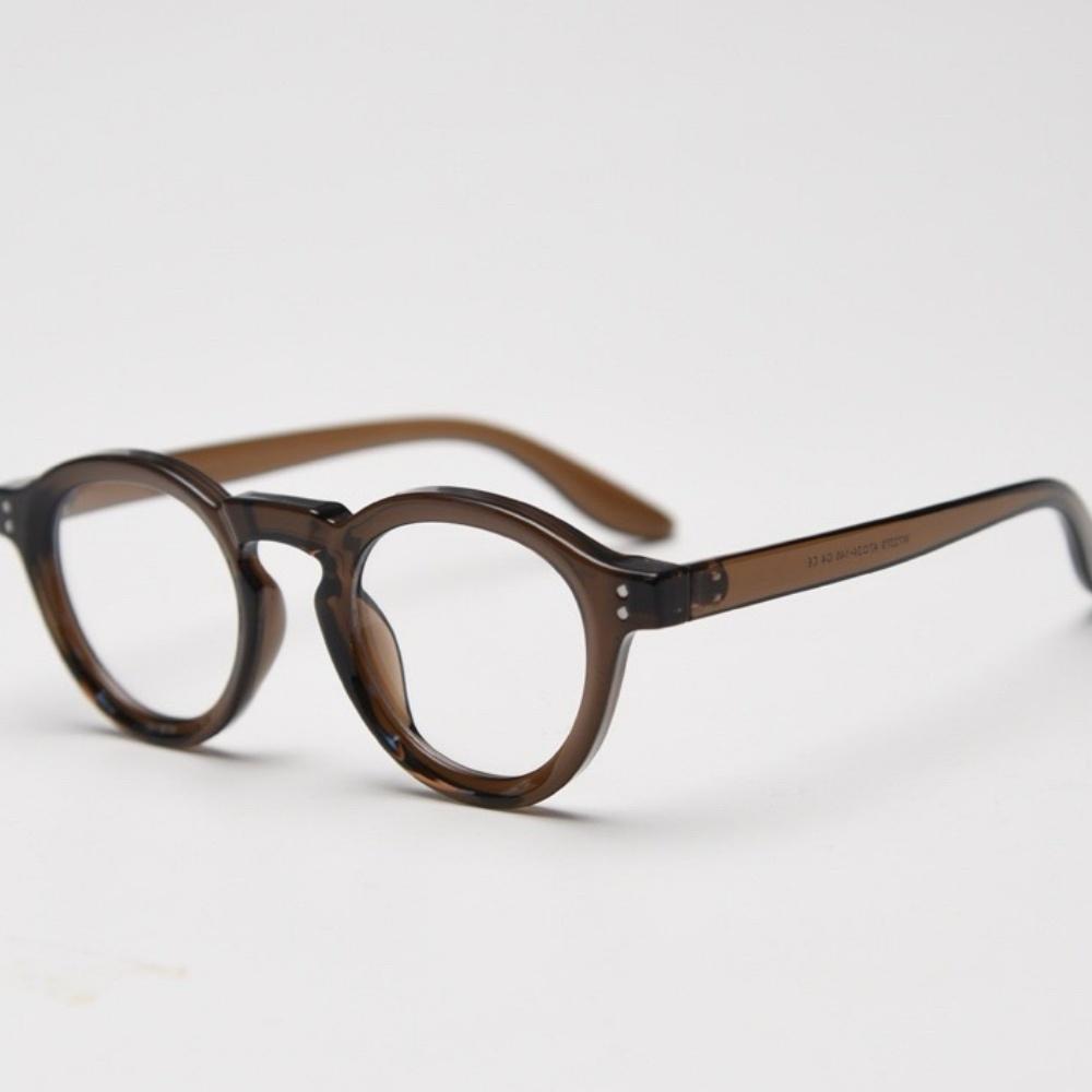 Blue light blocking glasses retro style blue grey round eyeglasses frame for women trending accessories student unisex gifts