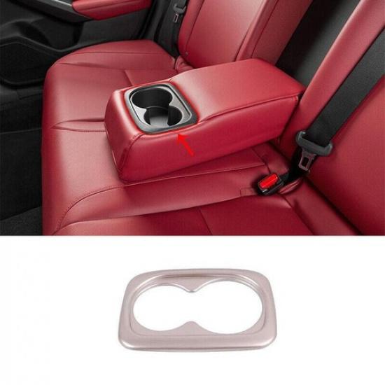 Подходит для Acura Integra -2024 Матовый серебристый Задняя рамка подстаканника Декоративная накладка 1 шт.