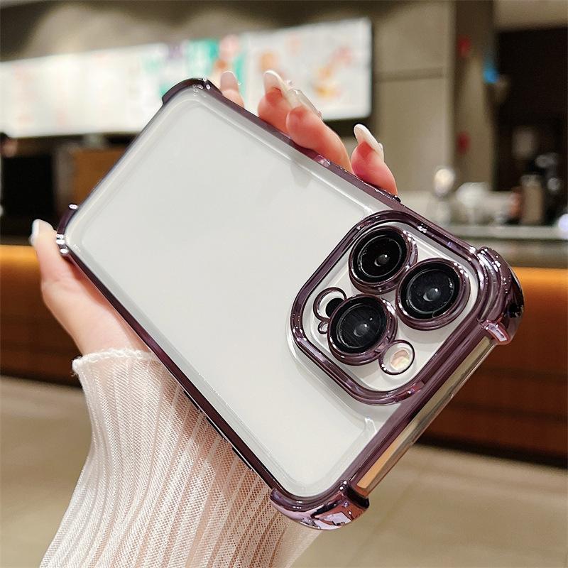 Beschichtung Transparent Klar Stoßfest Abdeckung Kamera Objektiv Volle Schutzhülle Handy Zurück Fall für Samsung