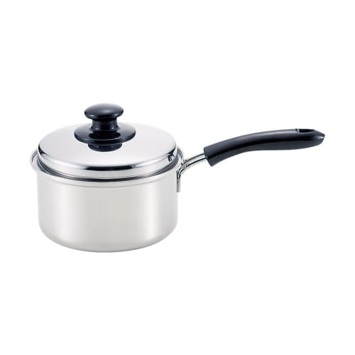 Wahei Freiz SR-8911, Made in Japan, 16cm Stainless Steel Triple-Layer Saucepan with Lid, SG Mark, Induction and Gas Compatible, Styler Luce