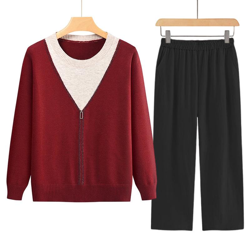 Ultra-Soft Long-Sleeve Sweater for Middle-Aged Women - Perfect for Spring & Autumn