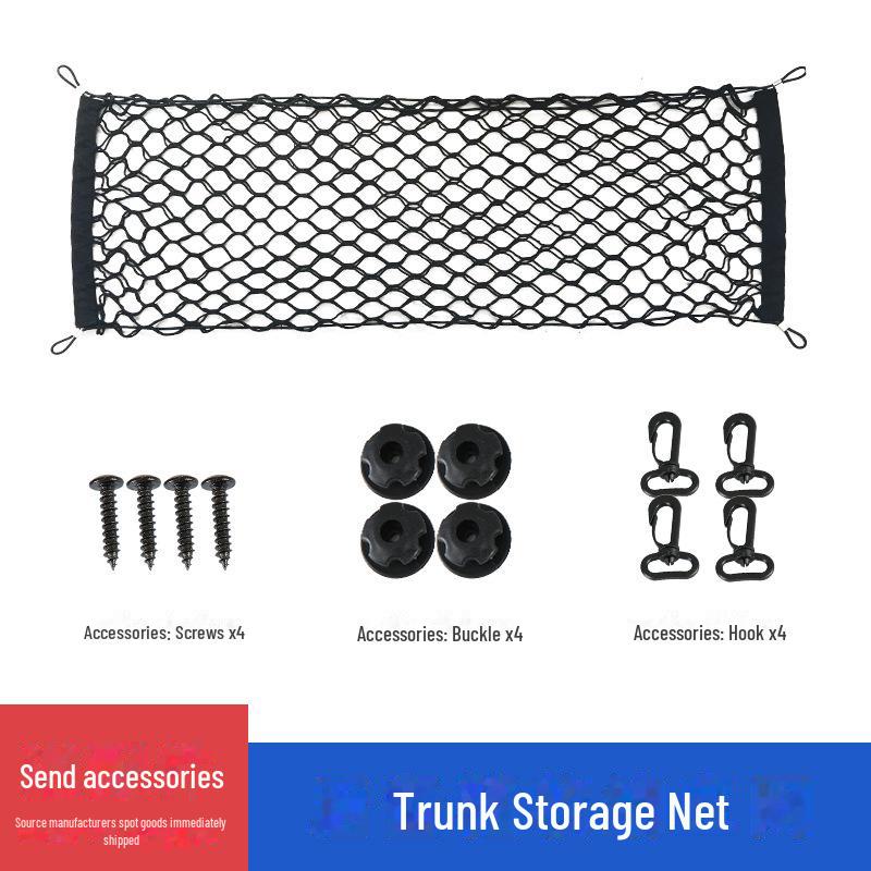 Double-Layer Car Trunk Storage Net for Luggage