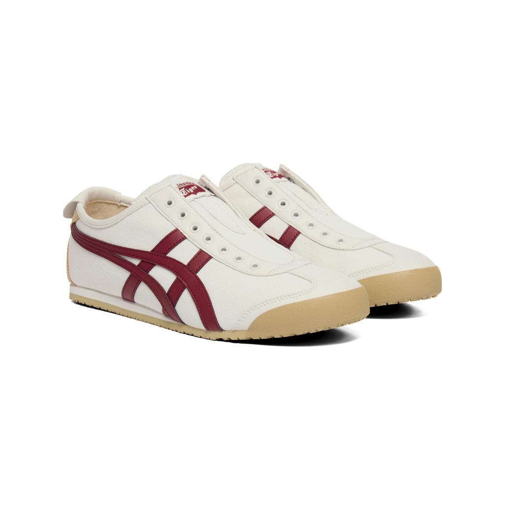 Onitsuka Tiger Mexico 66 Slip-On Fashion Comfortable Classic Versatile Lifestyle Casual Shoes Unisex sneaker Off-White Deep-Red 1183A360-131