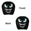 Funny Evil Eyes Design Car Headrest Covers Breathable Polyester Seat Headrest Protectors for Daily Commute & Road