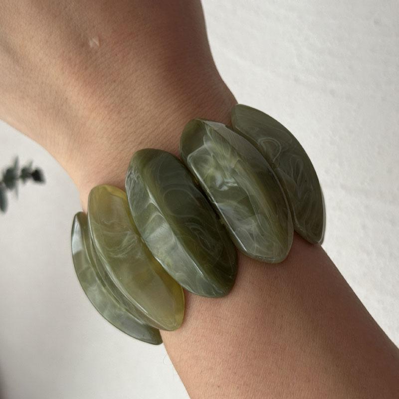 

Винтажные Бохо Панк Зеленые Толстые Смола Акрил Размытые Браслеты Геометрические Неправильные Браслеты-Манжеты Для Женщин Мужчин Ювелирные Изделия