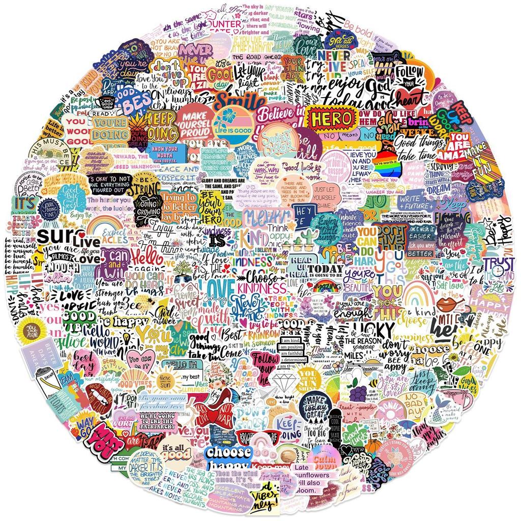 312Pcs Positive Affirmation Stickers Decals Luggage Suitcase Bike Phone Sticker Self Affirmation Encouragement Slogans Sticker