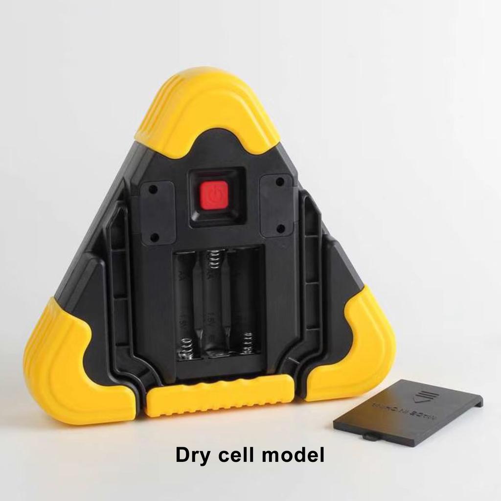 Triangle Warning Emergency Light LED Multi-functional Rechargeable Strong Light Triangle Warning Emergency Light Solar Dry Battery Models a Variety