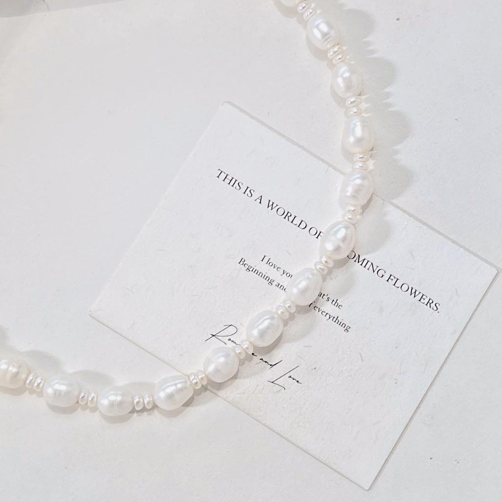 High Quality Natural Freshwater Pearl Necklace Clavicle Chain