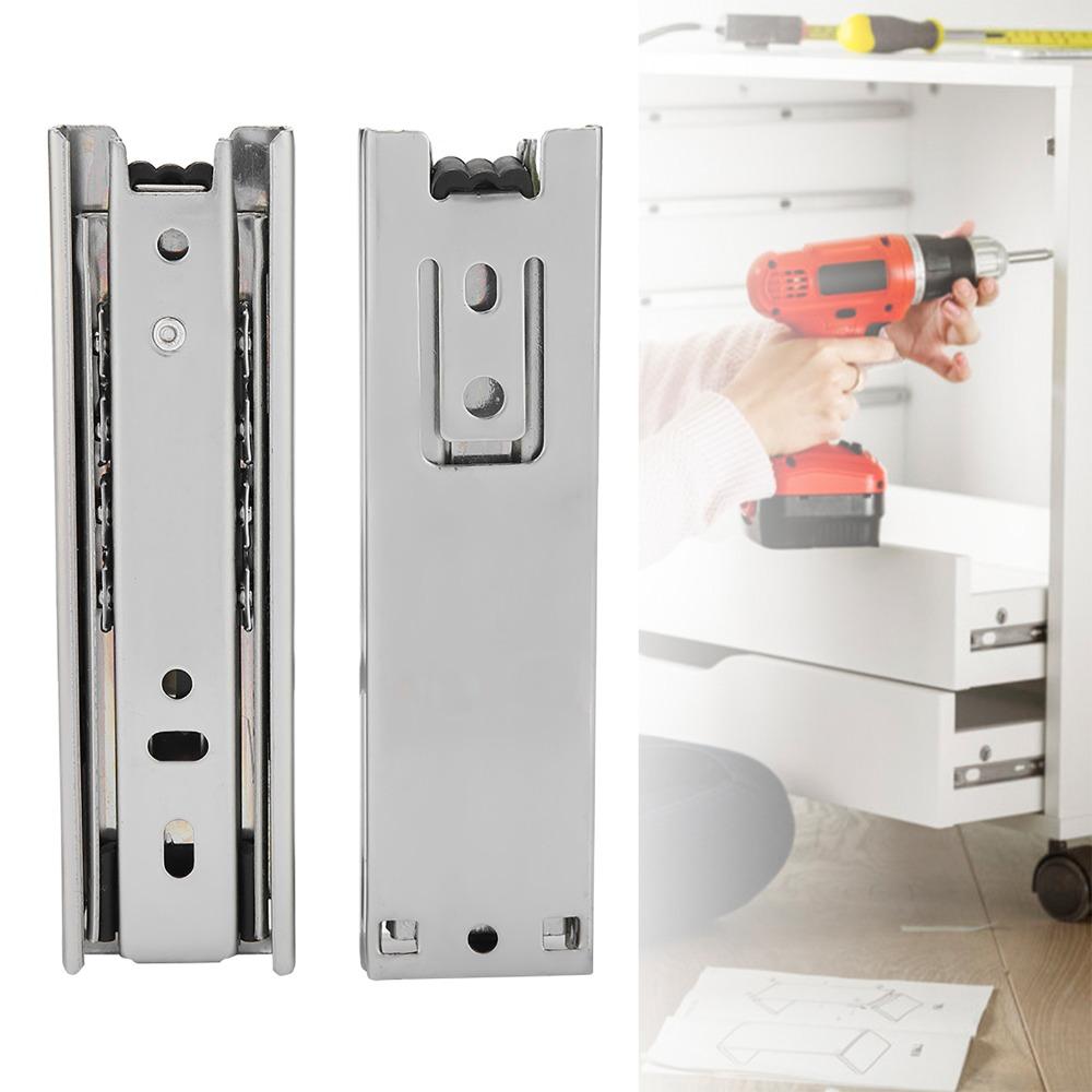 4pcs 5in Mini Drawer Slides Silver Soft Close Drawer Runners Full Extension Drawer Rails Wardrobes