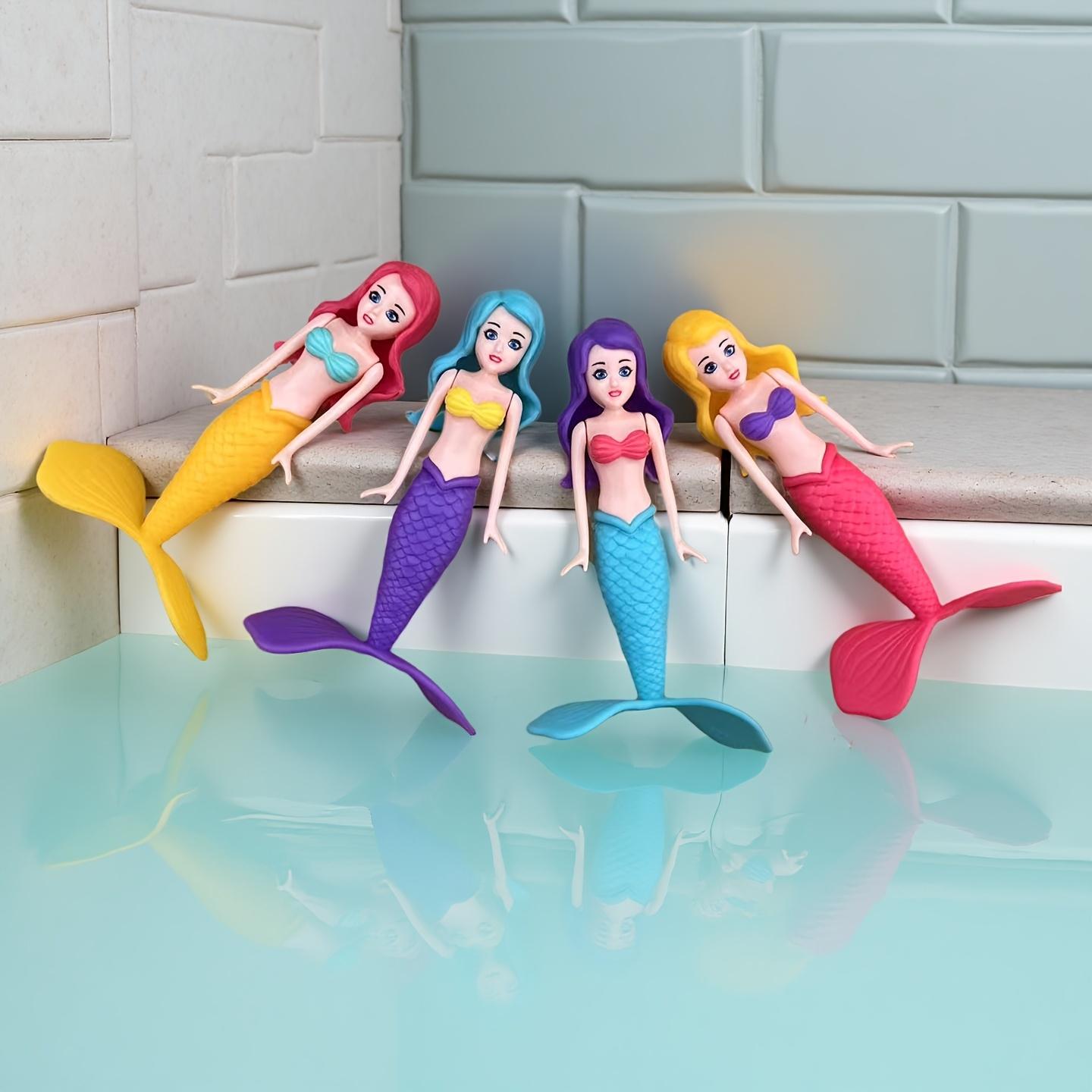 4Pcs Rotating Mermaid Pool Toys, Underwater Play Toys for Party & Gift 4PCS