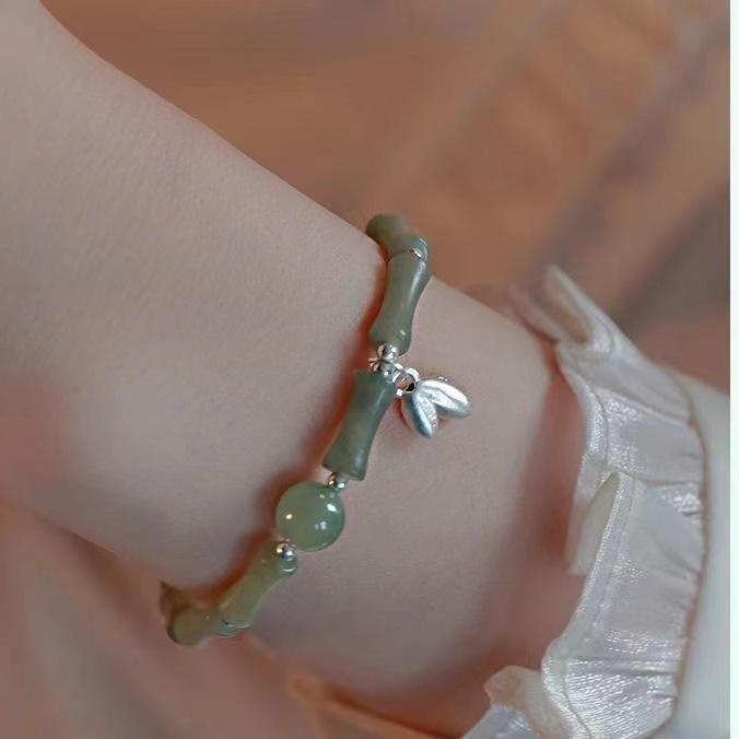 Cool new Chinese bamboo bracelet niche design retro high-end sense beaded simple versatile bracelet jewelry