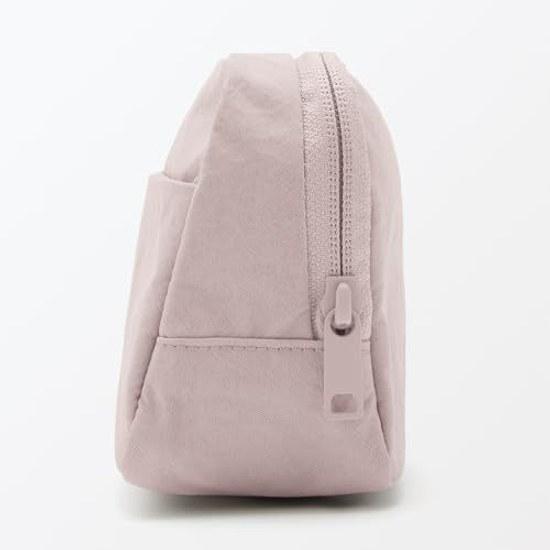 Muji Wrinkle Nylon Large Opening Pouch L