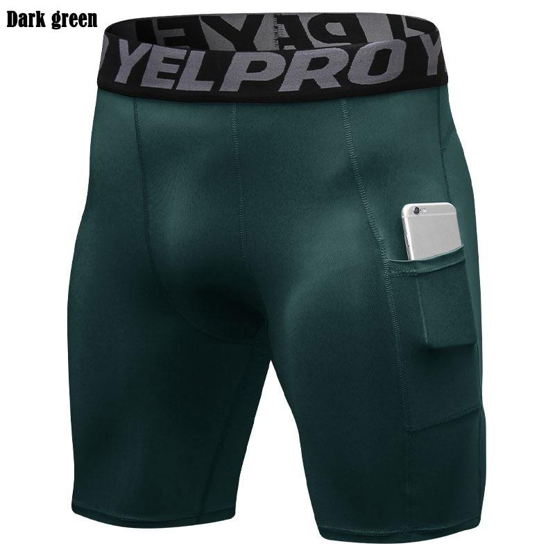 Pantaloni Sportivi da Uomo Aderenti Corti Pantaloni da Basket Pantaloni Fitness Senza Piedi Pantaloncini a Compressione da Corsa