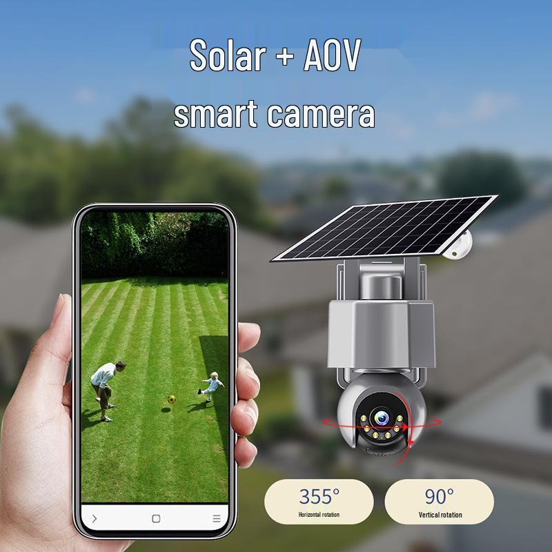 4G Solar-Powered Outdoor HD Camera with Mobile Remote Talk and Low Energy Usage - V380Pro