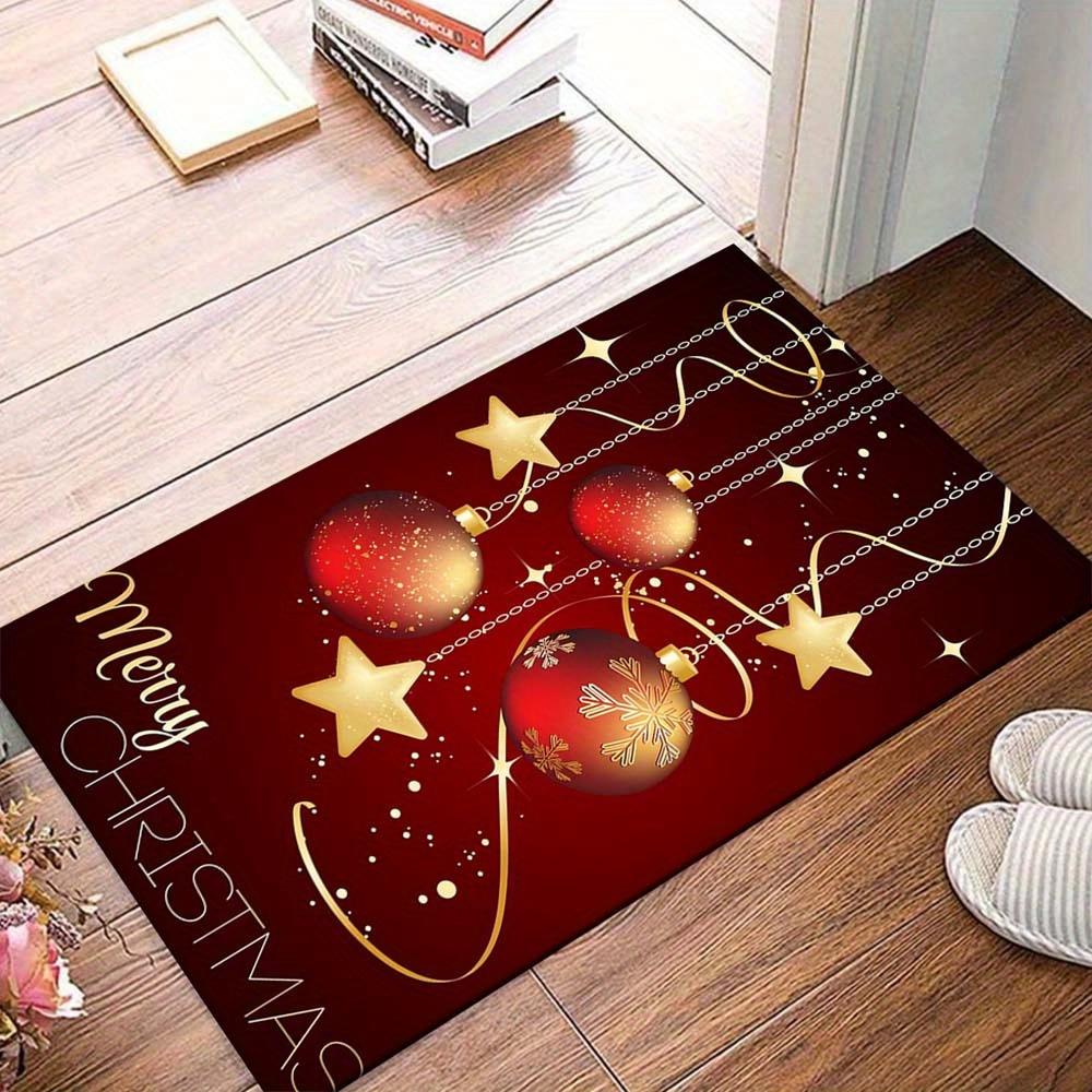 

1pc Christmas Stars and Lights Area Rug, Slip-Resistant, Easy-Clean, Stain-Resistant, Perfect for Cozy Living Rooms, Bedrooms, Kitchens, Off 60cm by 90cm