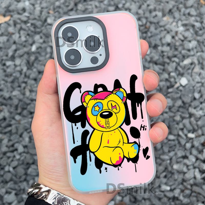 

Чехол для телефона iPhone Aurora White Graffiti Bear - 15 Pro/14/13/12/11XsMax/Xr/x iPhone 11