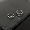 Zircon High-End Irregular Texture Ring Design Niche Cold Wind Index Finger Ring Fashion Personalized Accessories