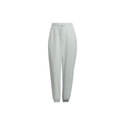 City Escape Fleece Pants Solid Color Logo Jogger Knit Sports Pants Women Pants Silver-Gray IP7039