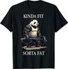 Trochu padne Sorta tlustý Panda do posilovny Vzpírání Trénink Fitness Tričko