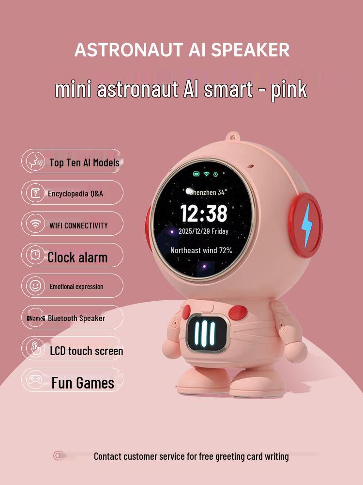 M2 Astronaut AI Voice Dialogue Robot for Children s Learning & Early Education розовый