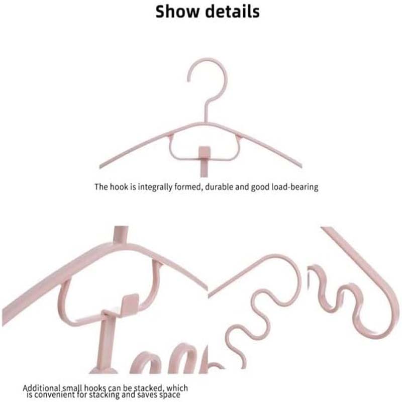 5/10ks Multifunkční vlnité ramínka Podpora sušáku Plastový věšák na oblečení Věšák na kravaty Věšák na opasek Úložné prostory do skříní Organizéry