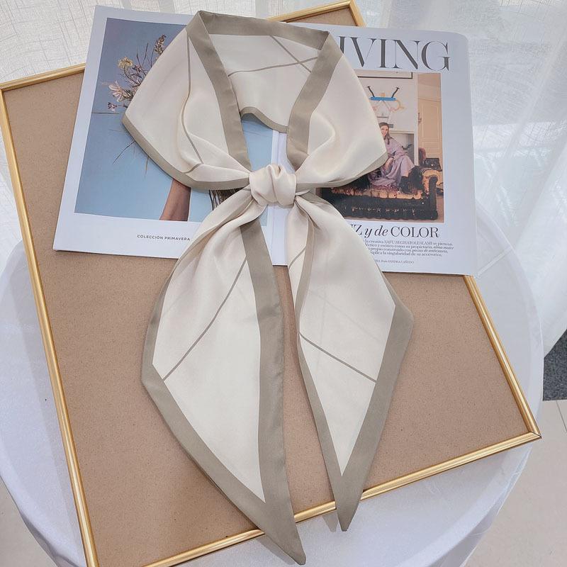 Luxury Long Silk Scarf Bag Tie Lady Neck Skinny Scarves Hairband Foulard Horse Print Brand Women Neckerchief Ribbon