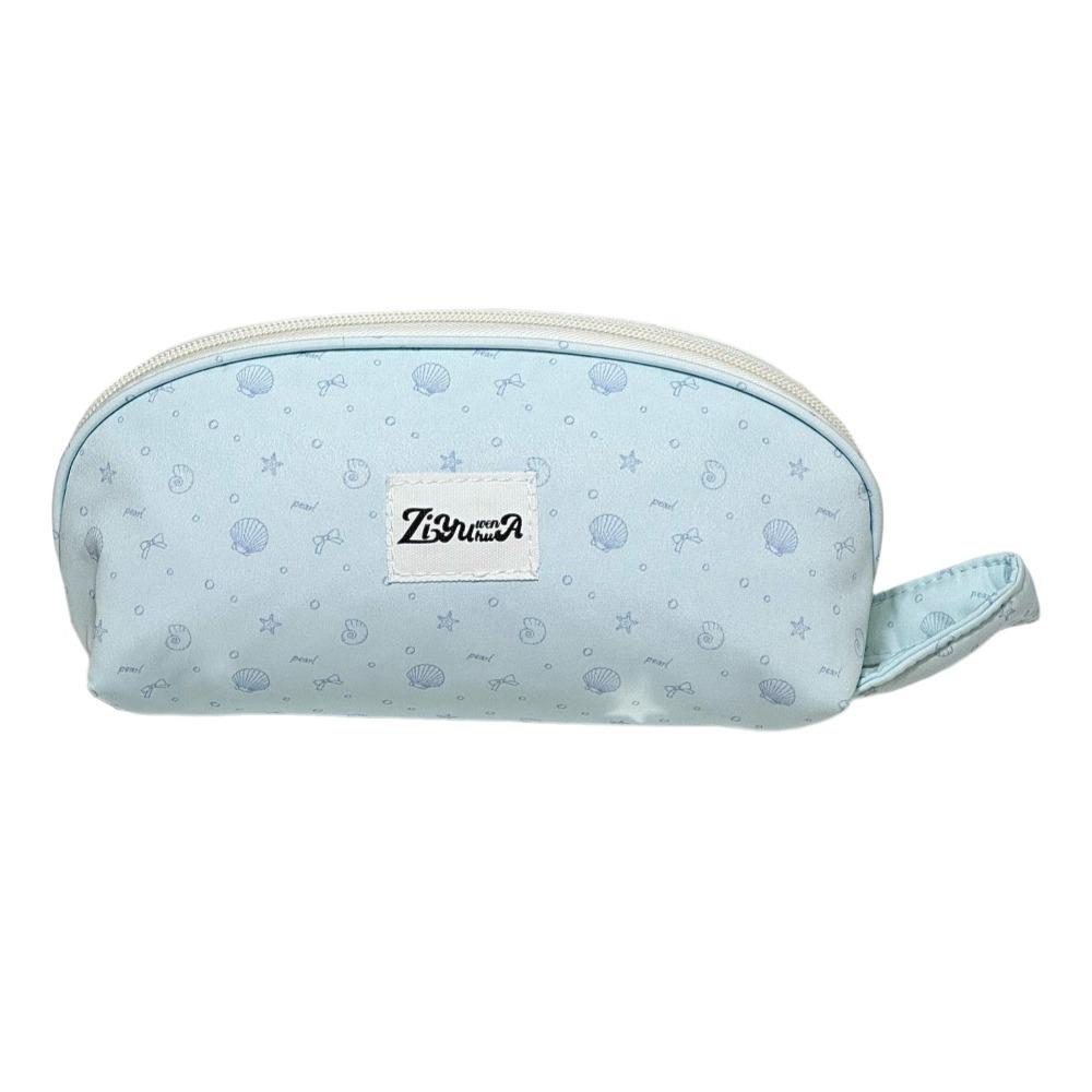 1pc with Handle Pen Bag Sea Salt Blue Pencil Pouch INS Pencil Case  Students Sea Salt Blue