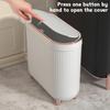 Press Type Trash Can With Foot Bathroom Garbage Bin Toilet Waterproof Golden Side Rubbish Can With Lids Home And Office Supplies