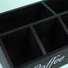 Eine Boutique-Kaffeeaufbewahrungsbox | Klassischer mehrzweckiger Holzorganisator für Kaffeezubehör, Regalkörbe
