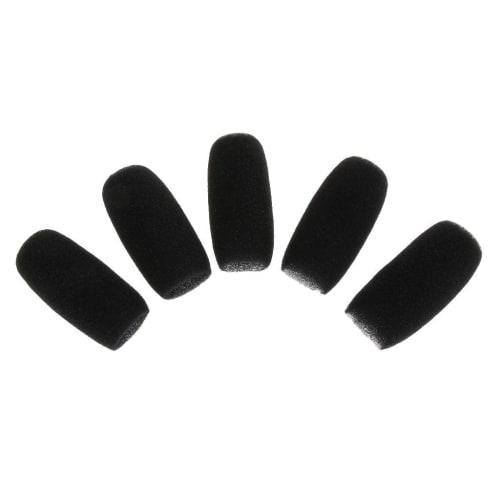 F Fityle 5-Piece Set of Microphone Windshield Covers, Sponge Windscreen, Approx. 20mm Inner Diameter, Replacement for Headsets, Intercoms, and Loudspe