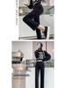 Hong Kong Style Slim Fit High Waist Straight Leg Jeans for Petite Women - Trendy Cropped Cigarette Pants for Autumn