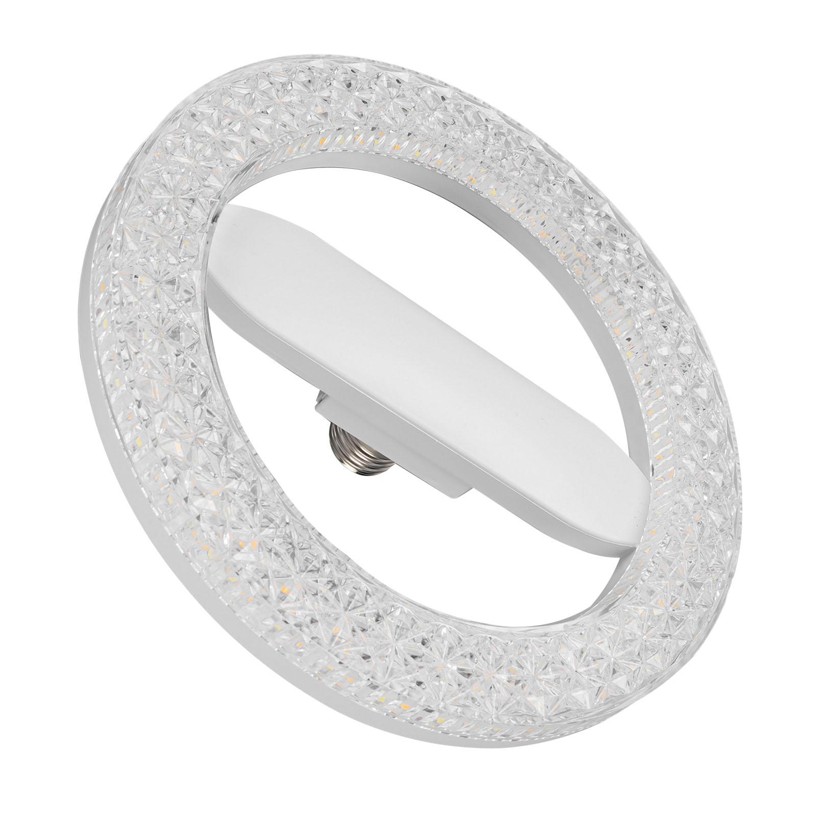 

Круглая лампочка E27 E26 24 Вт 3 температуры света Светодиодная хрустальная круглая энергосберегающая лампочка Замена для потолочного светильника