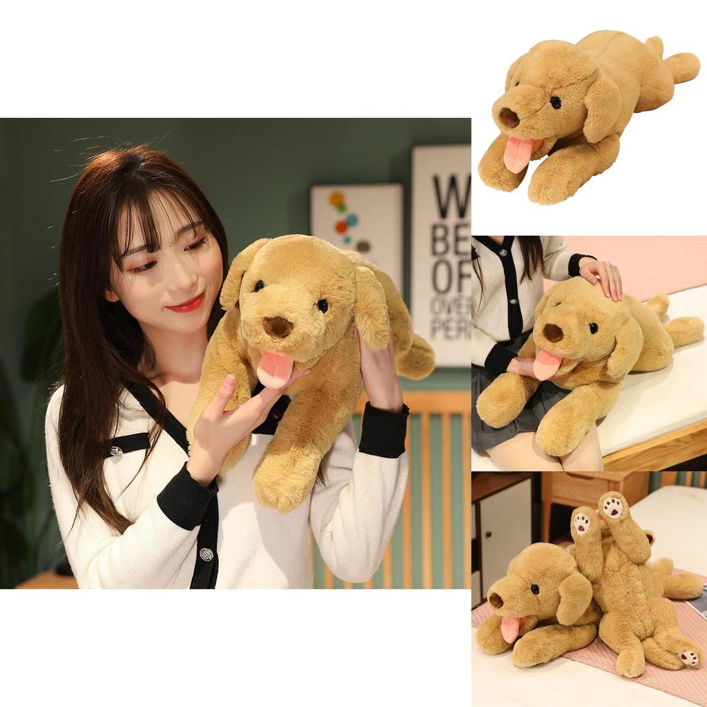 Plush Labrador Dog Toy With Prone Posture Design For Children And Sleep Comfort