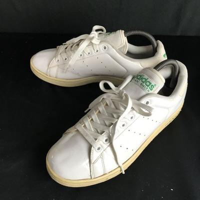 Stan Smith 2009 Grüne gesichtslose Leder-Sneaker 26.5 UK8 Weiß(GEBRAUCHT)