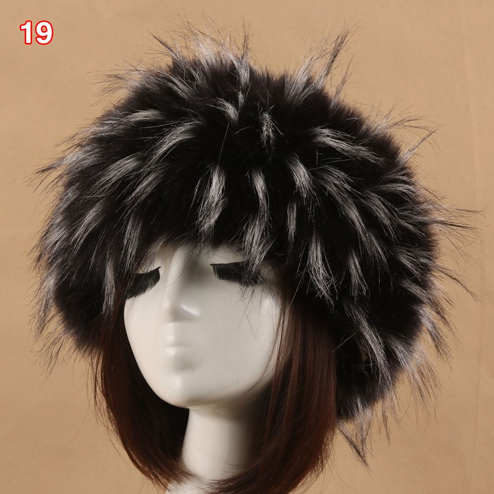 Fashion Winter Earwarmer Thick Fluffy Women Russian Cap Headband Hat Faux Fur
