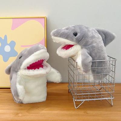 Soft Shark Hand Puppet Cartoon Lovely Marine Animal Kids Educational Toys Cute Anime Doll Gloves for Children Kids Interactive