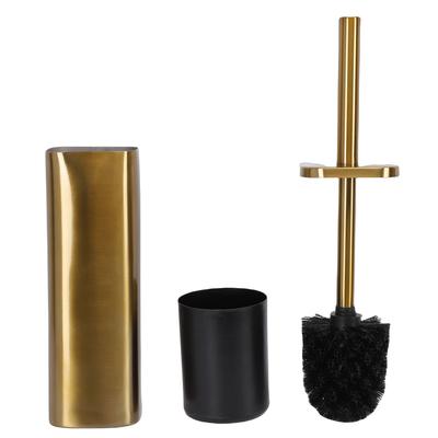 Toilet Brush and Holder Stainless Steel Splashproof Floor Standing Toilet Bowl Cleaner Brush for Bathroom Deep Cleaning