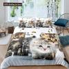 Cat Duvet Cover Set Pet Cats Pattern Twin Bedding Set Cute Kitten For Boys Polyester Mysterious Black Cat King Size Quilt Cover