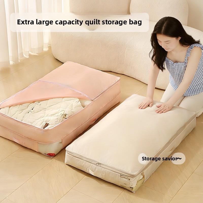Hanging Clothes Storage Bag With Compression Design For Bedroom Organization