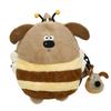 Dog Playful Plush Backpack In Khaki And White Suitable For All Ages For School Activities