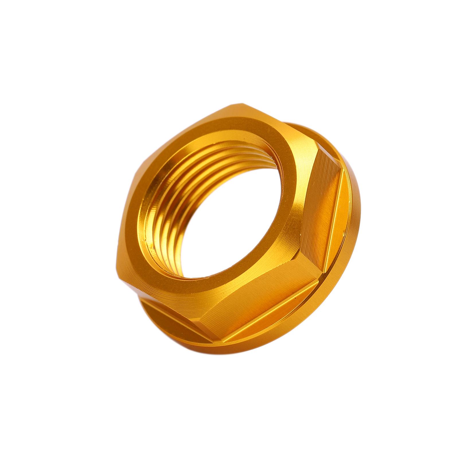 

Motorcycle Front Wheel Axle Nut M18x1.5 Aluminum Replacement for KAWASAKI KLX450R 0819Green золотой