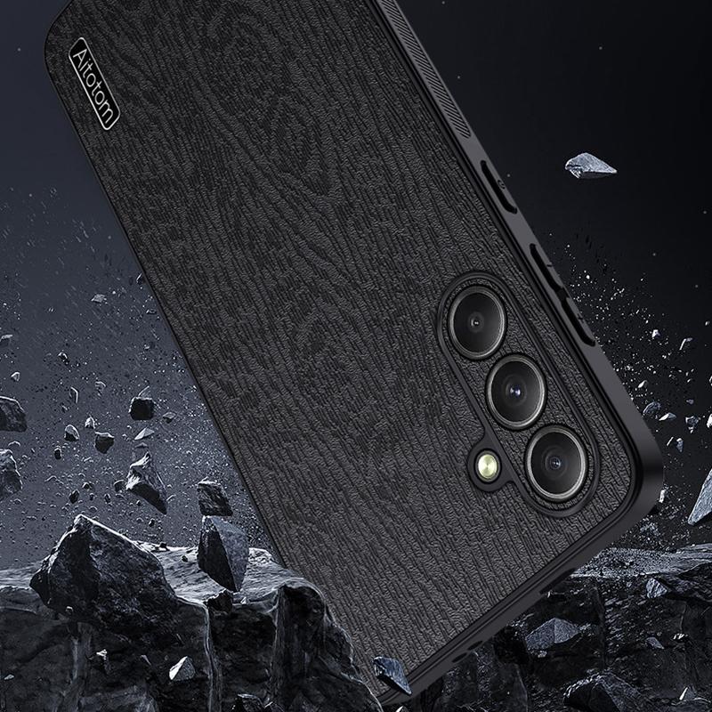 Wholesale Phone Cases for Samsung Galaxy M55 5G/C55 5G/F55 5G Wood Texture PU Leather+PC+TPU Phone Cover