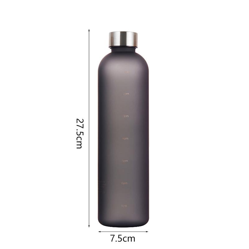 1000ml Plastikowy Kubek Kosmiczny Duża Pojemność Przezroczysty Matowy Kubek na Wodę Miedziana Pokrywka Sportowa Butelka na Wodę Z Znacznikiem Czasu Dla Ucznia